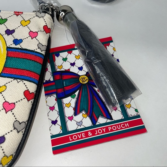 Brighton Love & Joy Pouch Crossbody Canvas Purse with Tassel NWT - Picture 3 of 8